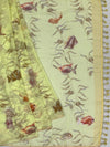 Lemon Yellow Digital Printed Kota Cotton Saree