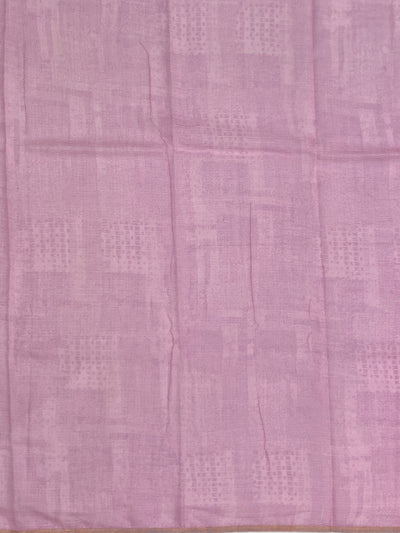 Pastel Pink Digital Printed Birds & Floral Kota Cotton Saree