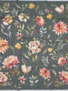 Sage Green Digital Floral Printed Linen Saree