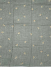 Sage Green Digital Floral Printed Linen Saree