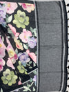 Charcoal Floral Digital Printed Linen Saree
