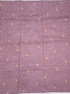 Elegant Mauve Floral Printed Linen Saree