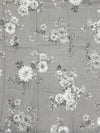 Printed LinenSaree Slate-Grey In Colour