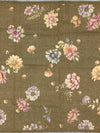 Printed Linen Saree with Floral Elegance