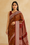 Chiniya Silk Saree Maroon In Colour