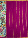 Exquisite Mysore Silk Saree with Pen Kalamkari-Style Print