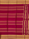 Radiant Pink Mysore Silk Saree with Traditional Gold Zari