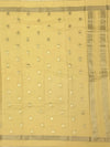 Exquisite Pale Yellow Mysore Silk Saree with Elephant Zari Buttas