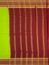 Ethereal Blooms: Green & Maroon Mysore Silk Saree