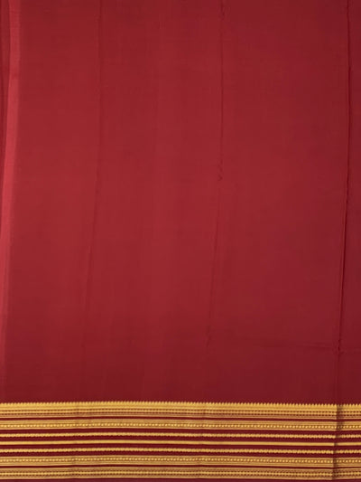 Ethereal Blooms: Green & Maroon Mysore Silk Saree