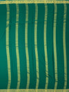 Classic Bottle Green Mysore Silk Saree with Gold Zari Stripes