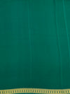 Classic Bottle Green Mysore Silk Saree with Gold Zari Stripes