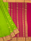 Exquisite Green & Rani Pink Mysore Silk Saree