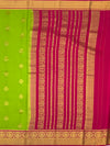 Exquisite Green & Rani Pink Mysore Silk Saree