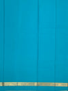 Radiant Turquoise Mysore Silk Saree with Gold Zari Elephant Buttas