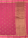 Elegant Light Pink Mysore Silk Saree with Gold Zari Motifs & Rich Pallu