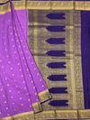 Radiant Lavender & Royal Blue Mysore Silk Saree