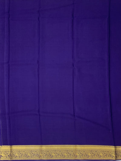 Radiant Lavender & Royal Blue Mysore Silk Saree