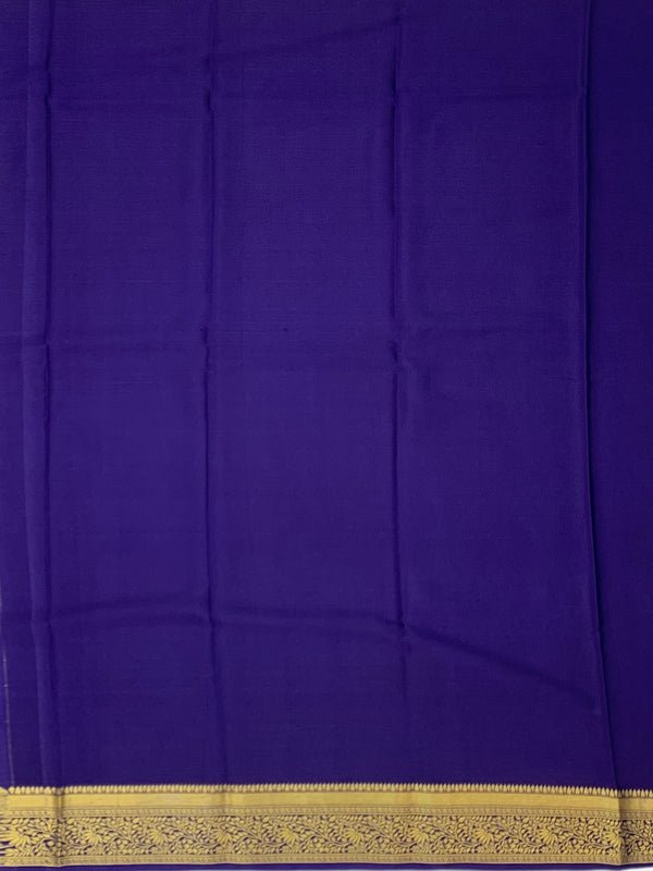 Radiant Lavender & Royal Blue Mysore Silk Saree