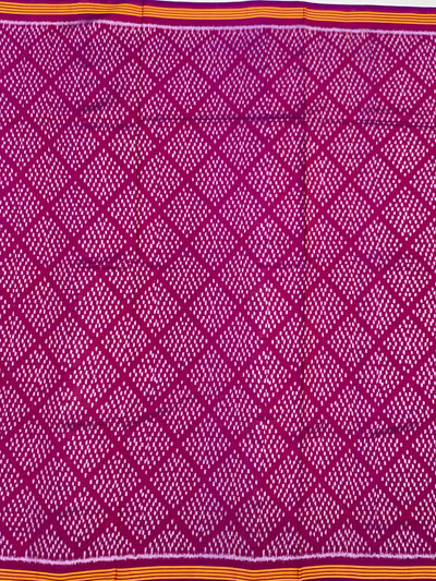 Deep Wine & Royal Purple Handloomed Patola Silk Saree