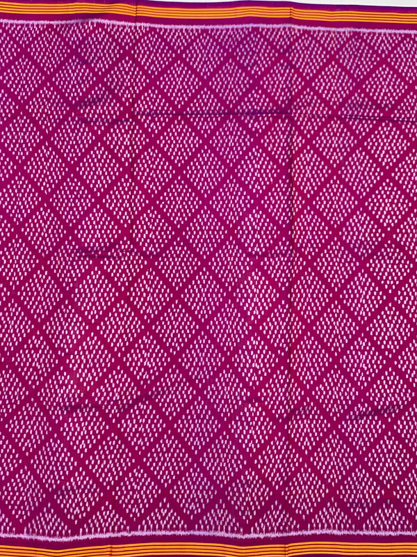 Deep Wine & Royal Purple Handloomed Patola Silk Saree
