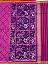 Deep Wine & Royal Purple Handloomed Patola Silk Saree