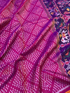Deep Wine & Royal Purple Handloomed Patola Silk Saree