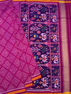 Deep Wine & Royal Purple Handloomed Patola Silk Saree
