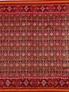 Regal Crimson & Forest Green Patola Saree – Traditional Phulwari Ikat