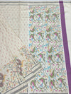 Off-White & Pastel Parrot Motif Patola Silk Saree