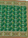 Exquisite Emerald Green Patola Saree with Traditional Elephant Motifs