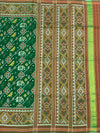 Exquisite Emerald Green Patola Saree with Traditional Elephant Motifs