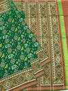 Exquisite Emerald Green Patola Saree with Traditional Elephant Motifs