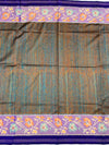 Midnight Blue & Teal Dual-Tone Patola Saree