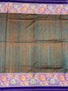Midnight Blue & Teal Dual-Tone Patola Saree