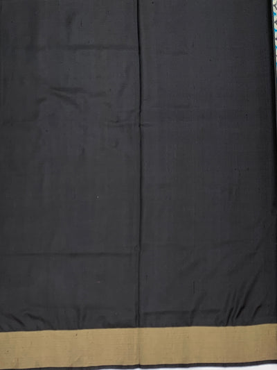 Monochrome Chevron & Ikat Patola Silk Saree