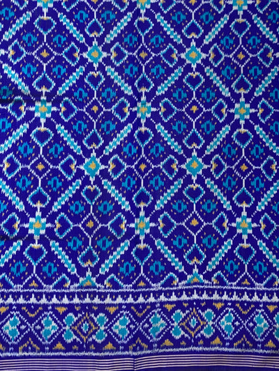 Royal Indigo Blue Patola Saree