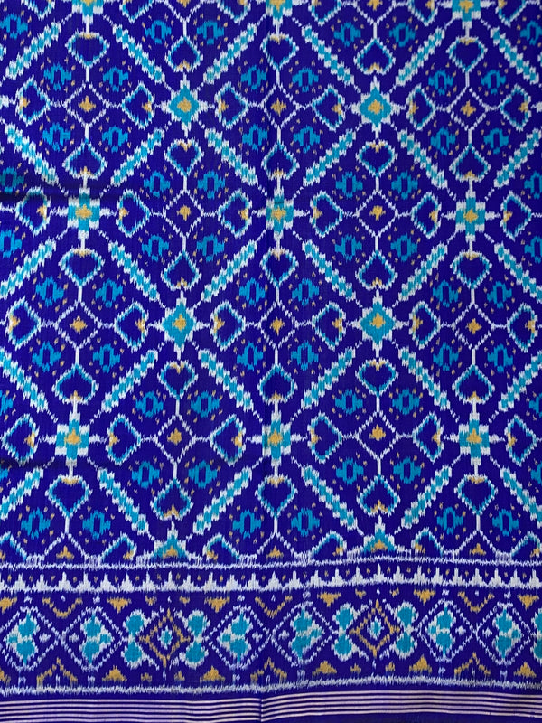 Royal Indigo Blue Patola Saree
