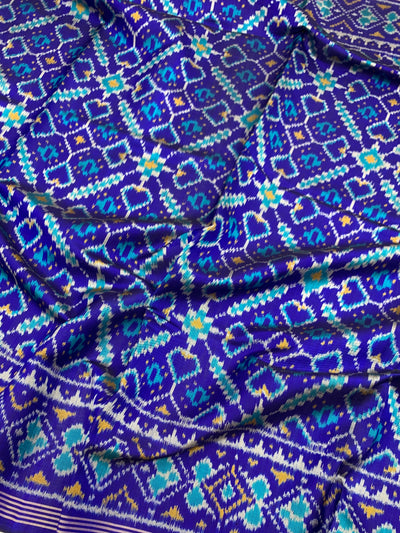 Royal Indigo Blue Patola Saree