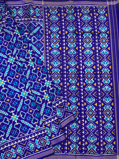 Royal Indigo Blue Patola Saree