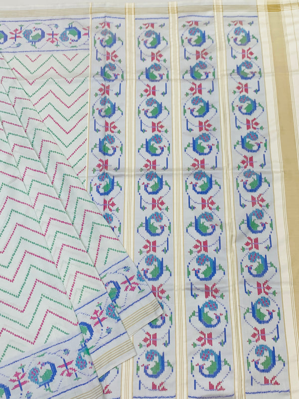 Patola Saree with Peacock Motifs