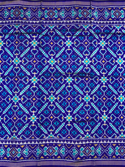 Royal Indigo Blue Patola Saree