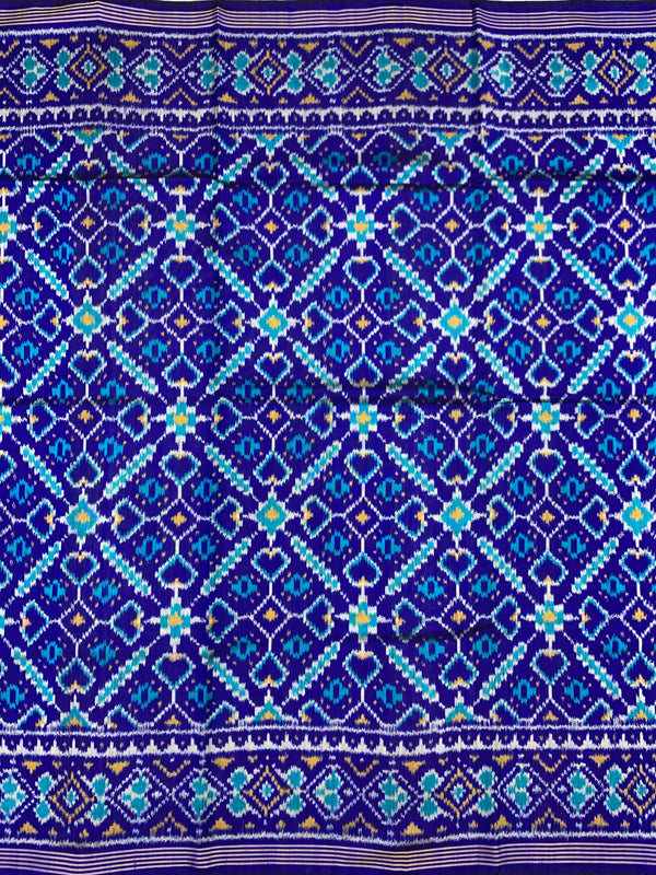 Royal Indigo Blue Patola Saree