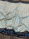 Monochrome Chevron & Ikat Patola Silk Saree