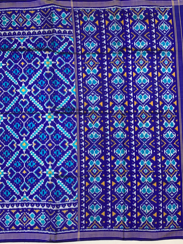 Royal Indigo Blue Patola Saree