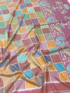 Multi-Color Checked Patola Saree with Traditional Pallu
