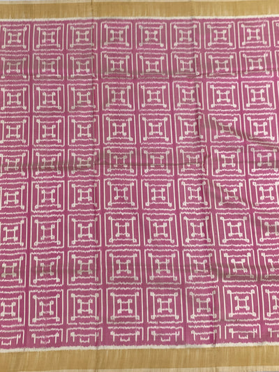 Exquisite Rose Pink Geometric Patola Saree