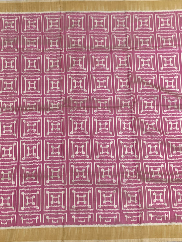 Exquisite Rose Pink Geometric Patola Saree