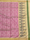 Exquisite Rose Pink Geometric Patola Saree