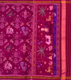 Deep Mulberry Patola Saree with Traditional Figurative Motifs